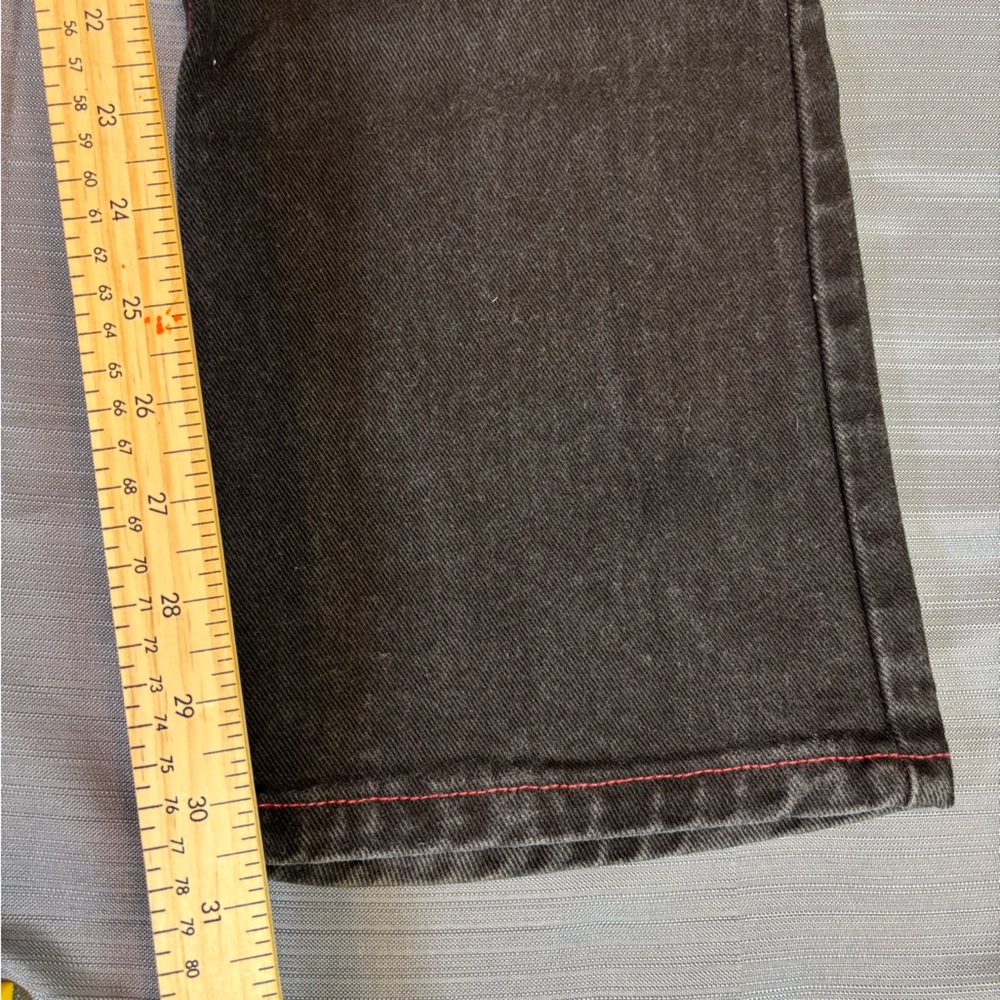 Ecko Unlimited Black Straight Leg Jeans with Red Stitching - Picture 10 of 10